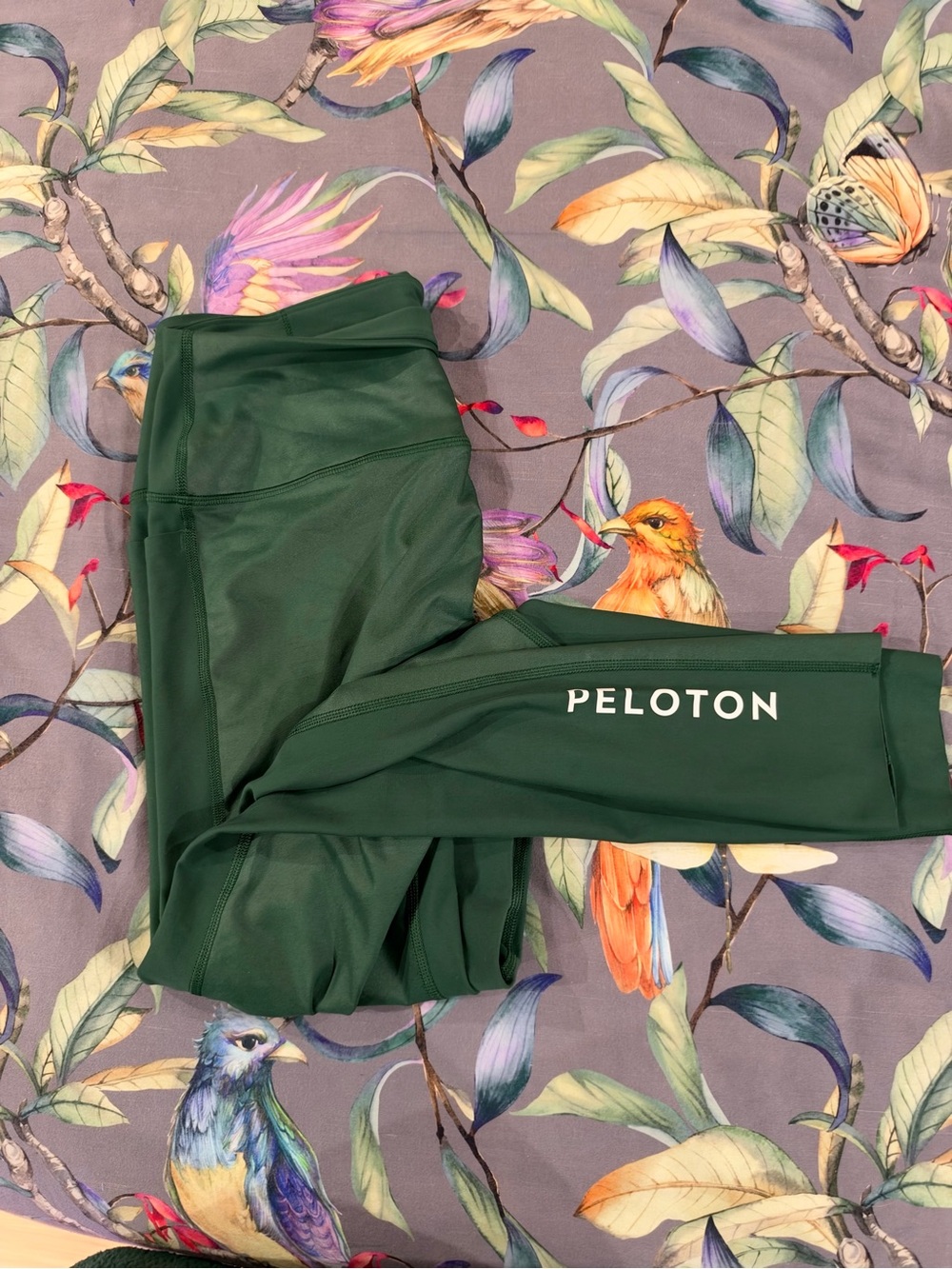 Peloton Cadent Shiny Dark Green High-Rise Performance Leggings NWOT